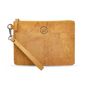 Open image in slideshow, Estoril Clutch Pouch  -   Tan Luxury Vegan Cork Leather
